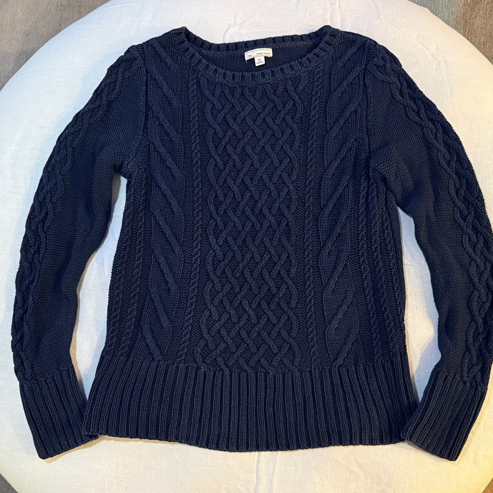 GAP Navy Cable Knit Sweater